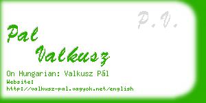 pal valkusz business card